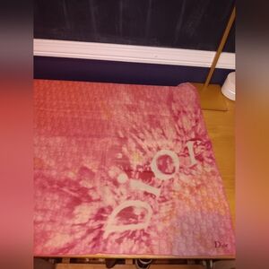 Christian Dior Vintage Pink Trotter Silk Scarf